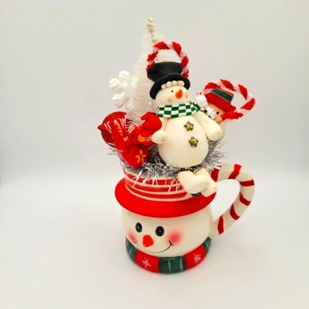 Vintage Frosty the Snowman Christmas Mug Assemblage